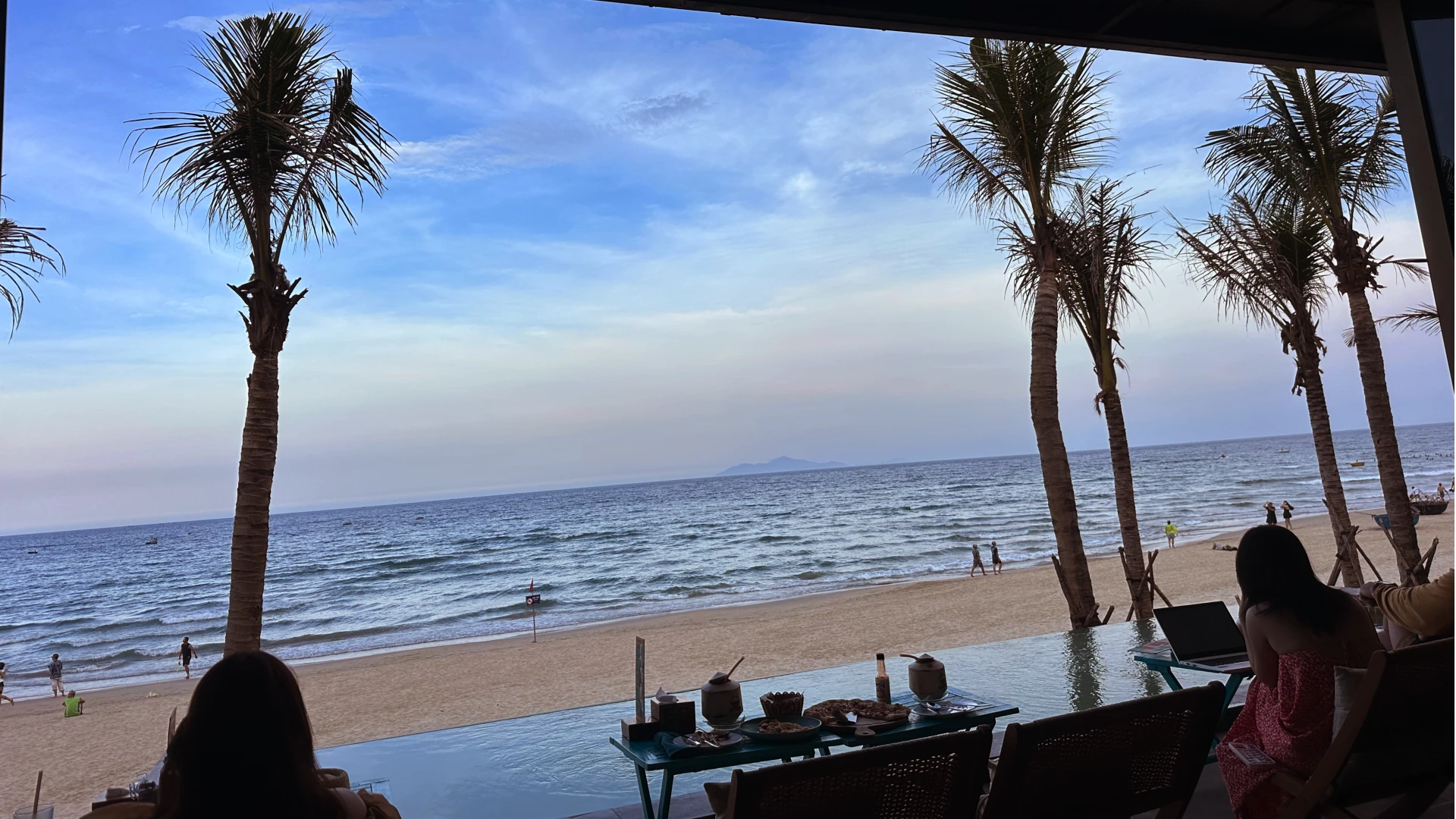 The view of the sea from the ESCO beach lounge